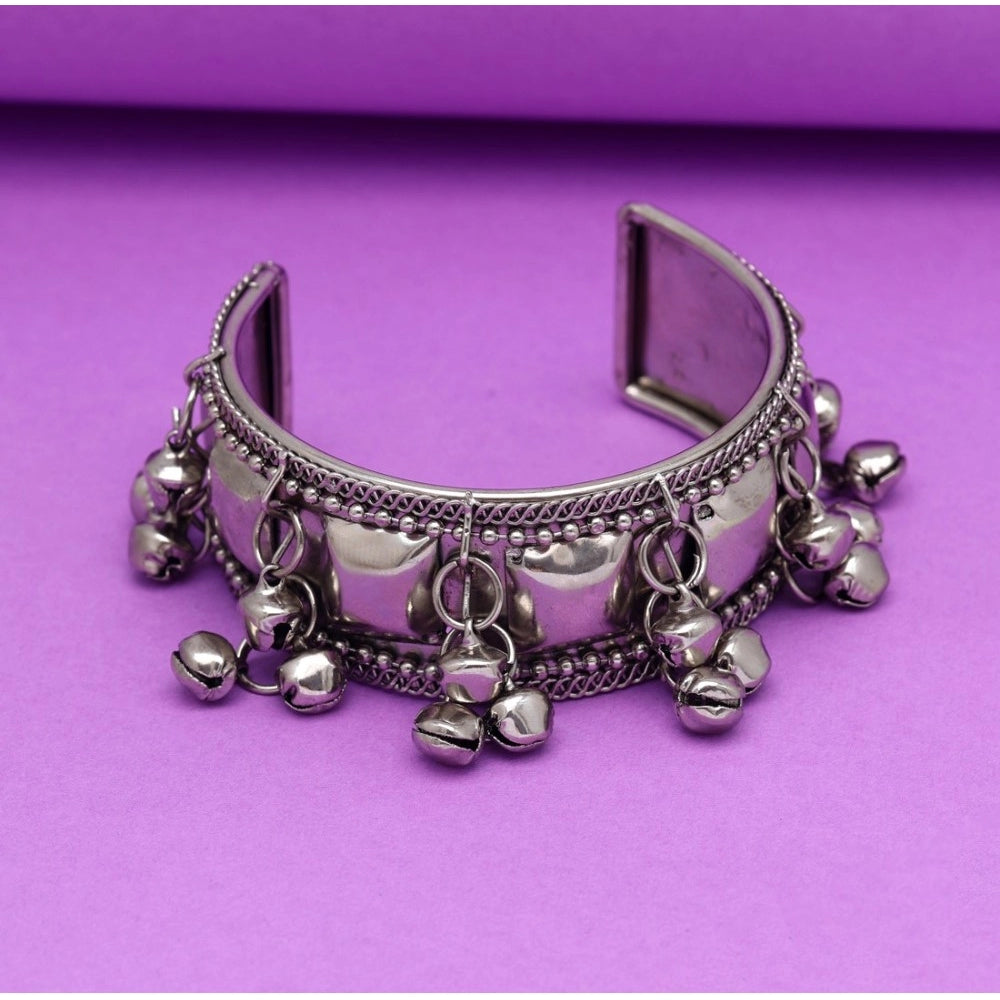 Women's Silver Color Oxidised Adjustable Bracelet