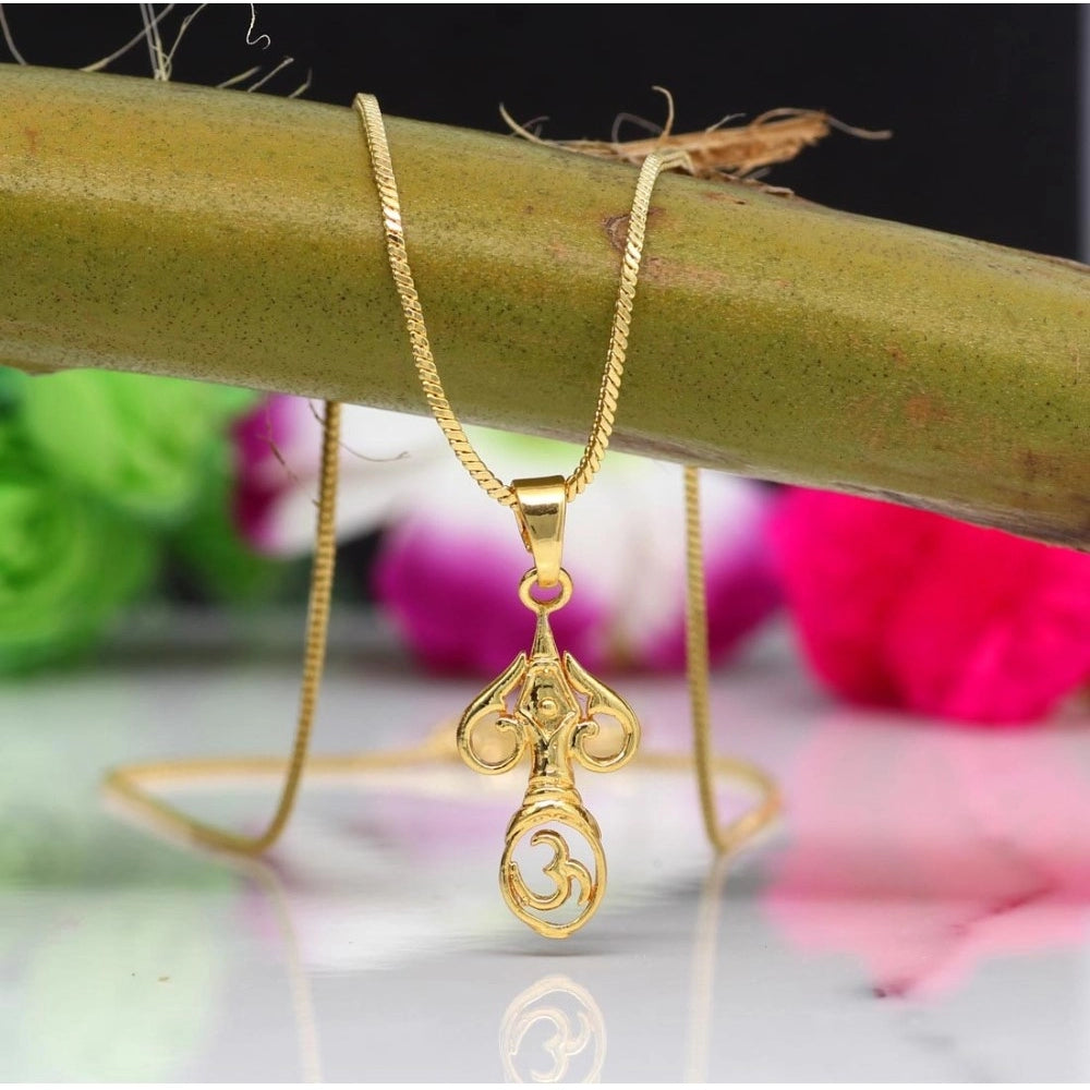 Women's Gold Color Om Temple Locket