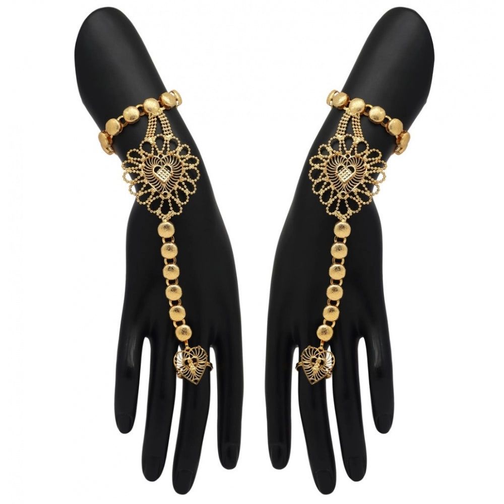 Women's Gold Plated Hathphool Adjustable Chain