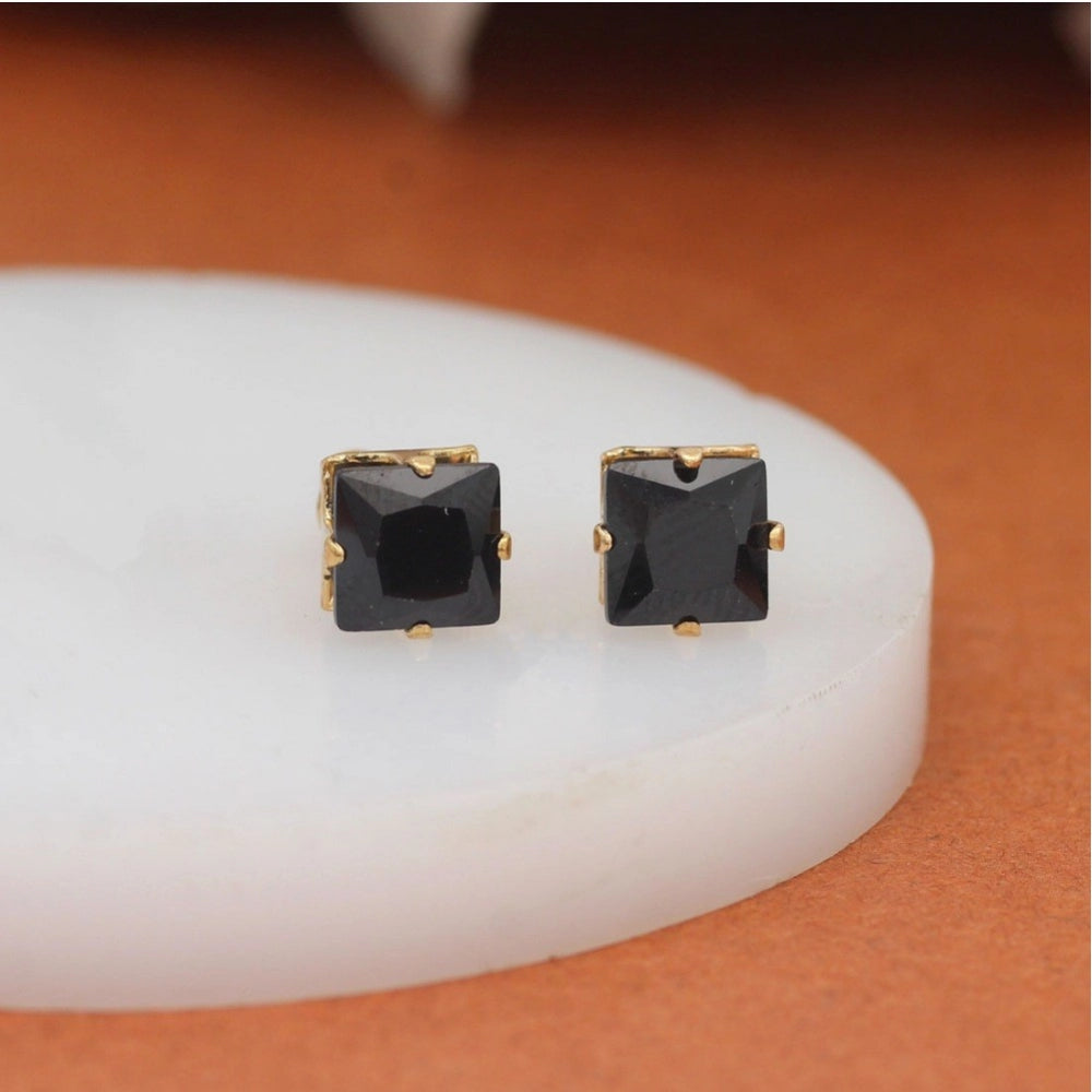 Women's White & Black Color Stud Earrings Combo Of 12 Pairs