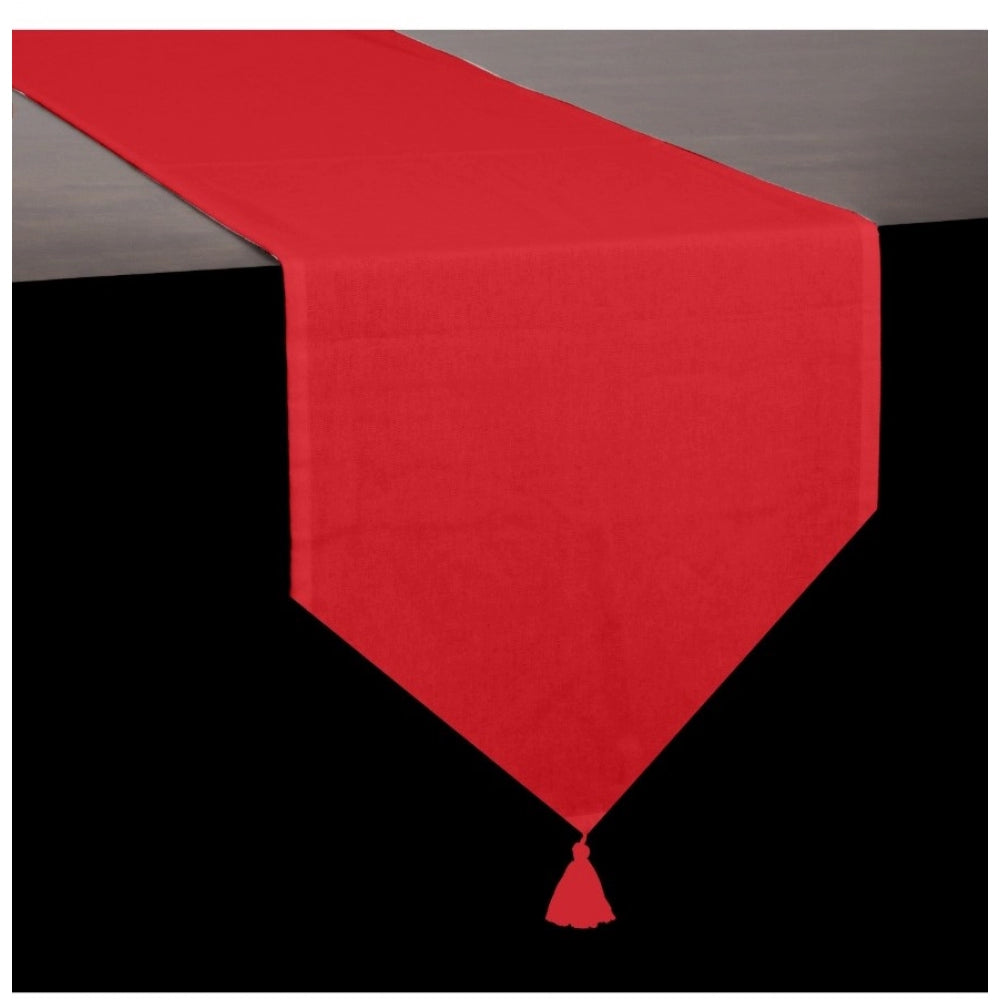 Solid Cotton Table Runners (Red)