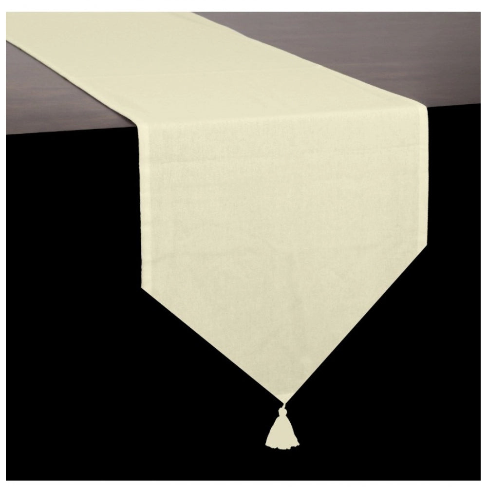 Solid Cotton Table Runners (Beige)