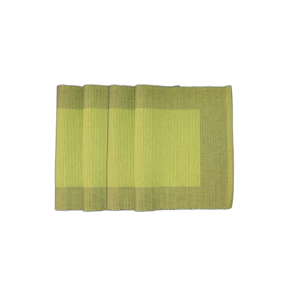 Ribbed Cotton Place Mats Sets (Green)