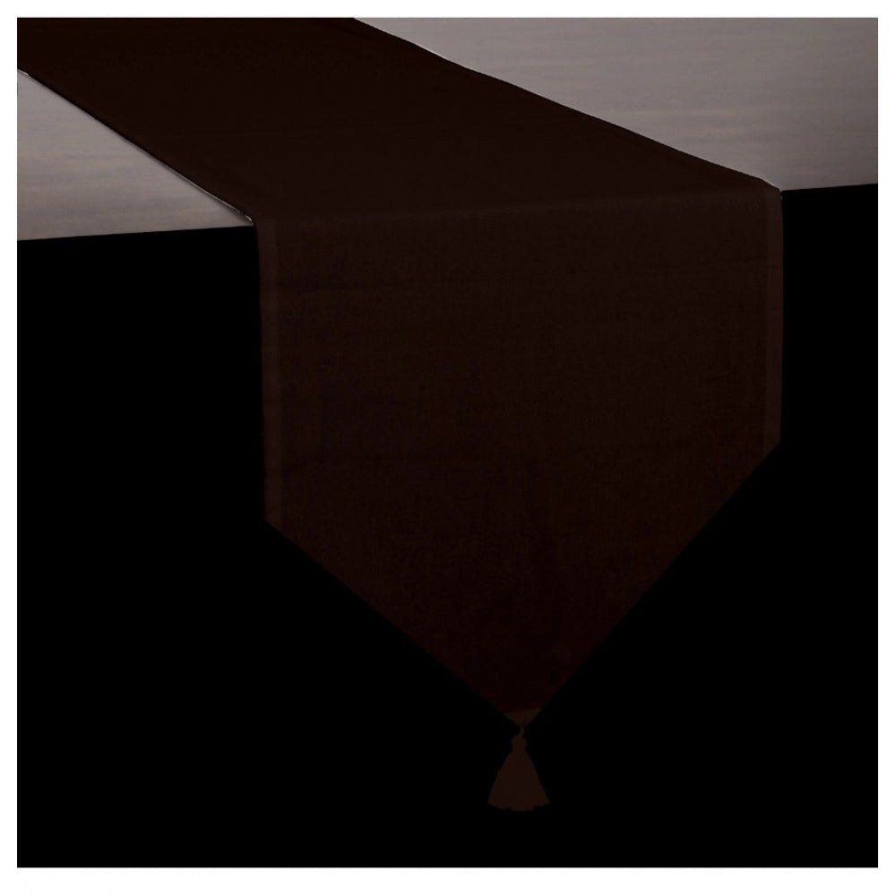 Solid Cotton Table Runners (Dark Brown)
