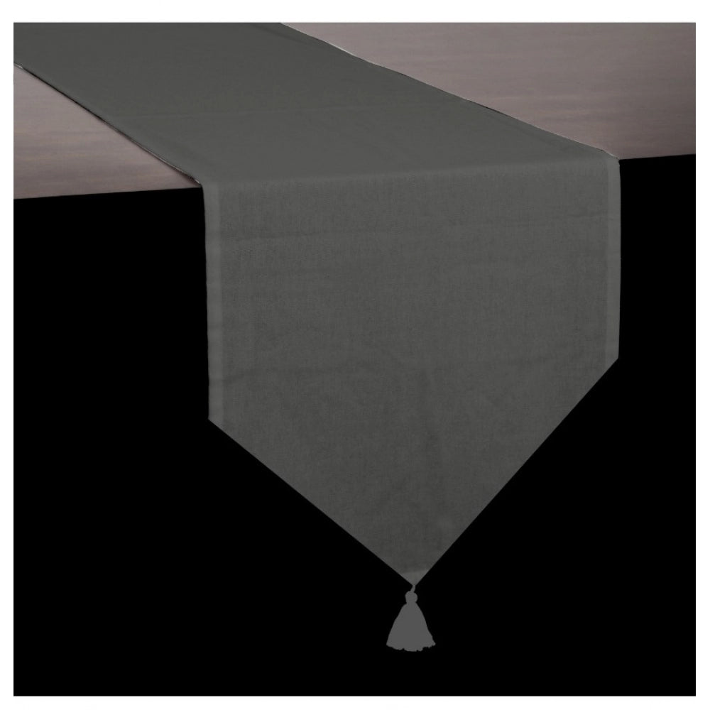 Solid Cotton Table Runners (Dark Grey)