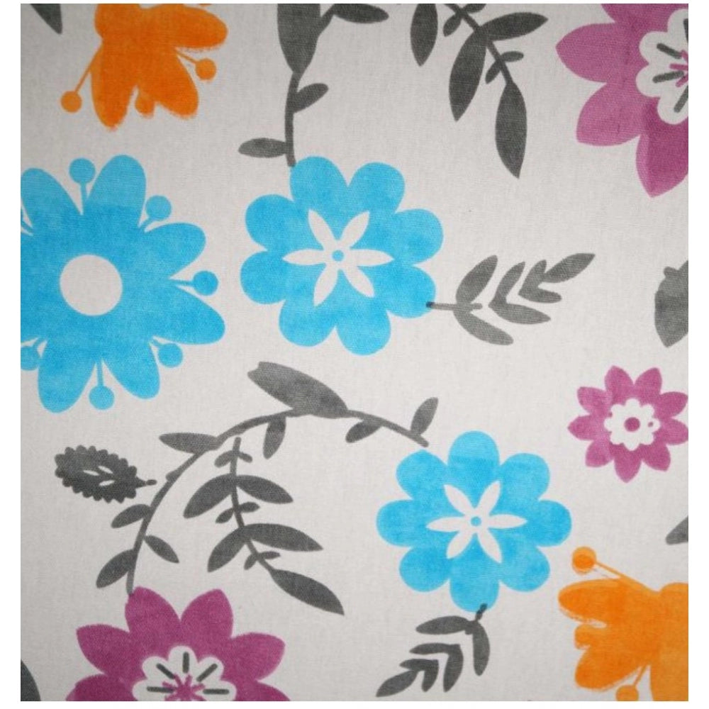 Cotton Printed Curtains (Multicolor, Size: 54x60 In)