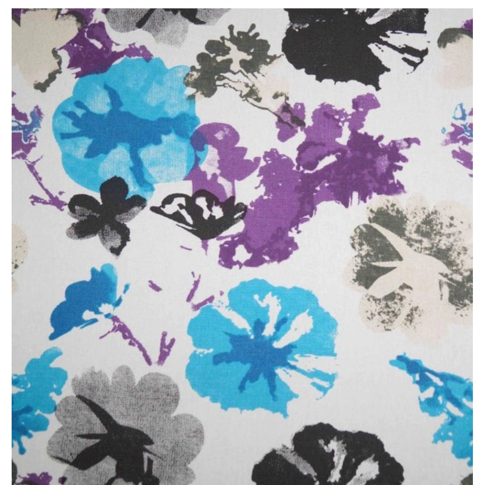 Cotton Printed Curtains (Multicolor, Size: 54x90 In)
