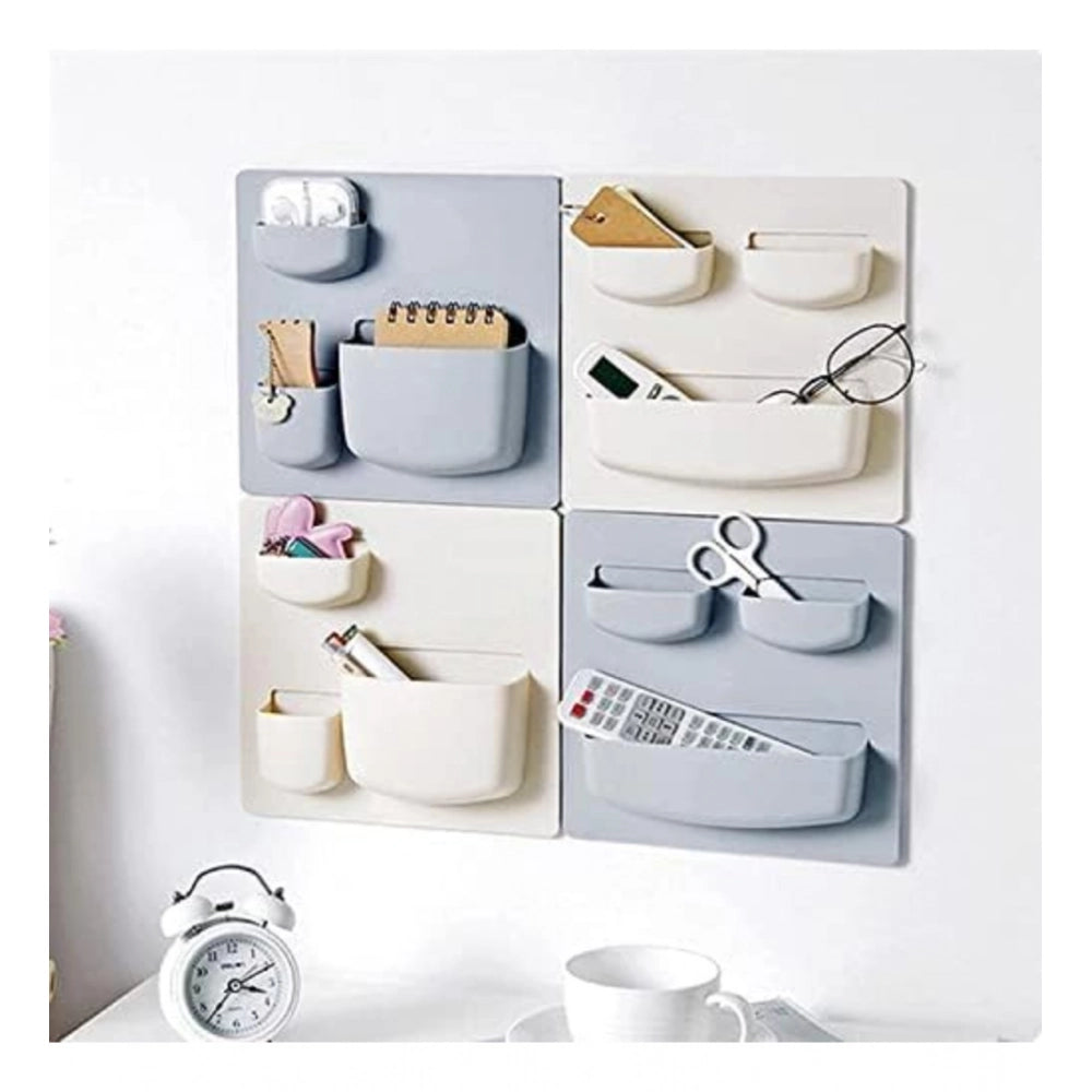 Plastic Wall Mounted Rack Pack Of_2 (Multicolor)