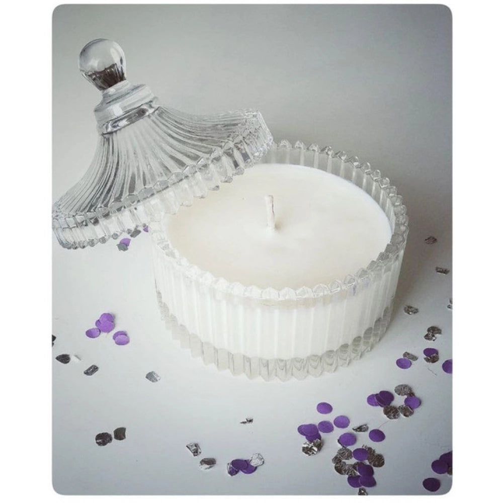 Soya Wax, Glass Scented Small Candle in Candy Jar