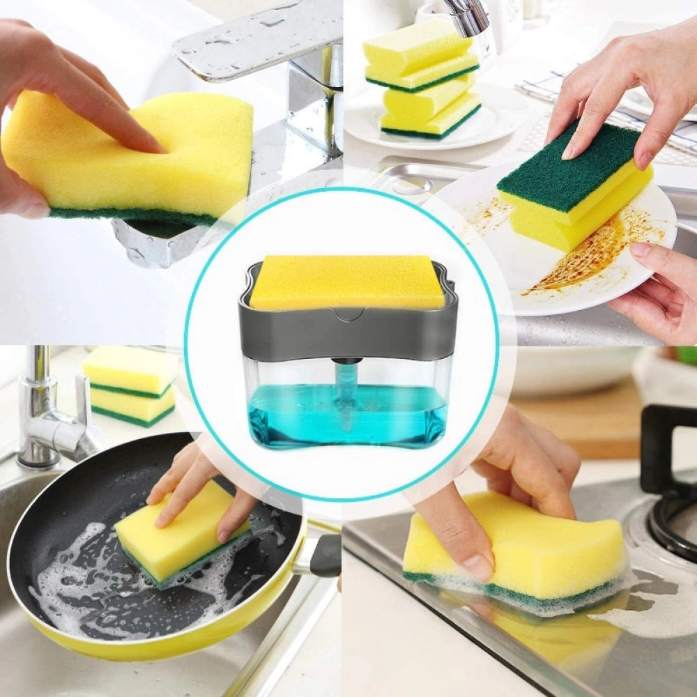 Generic Soap Dispenser 2 In 1 Sink Dishwasher Liquid Holder (Color: Assorted)