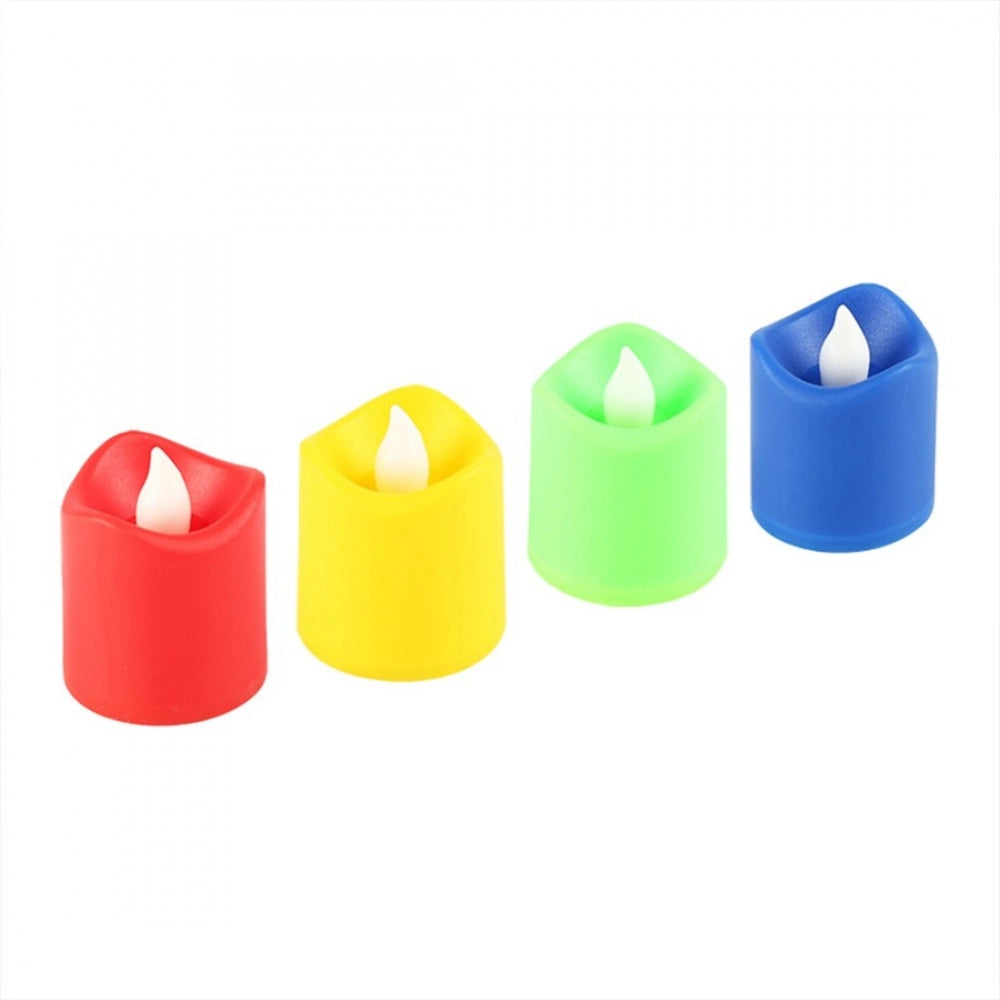 Viyola_12 Pieces Festival Decorative LED Tealight Candles (Color: Assorted)