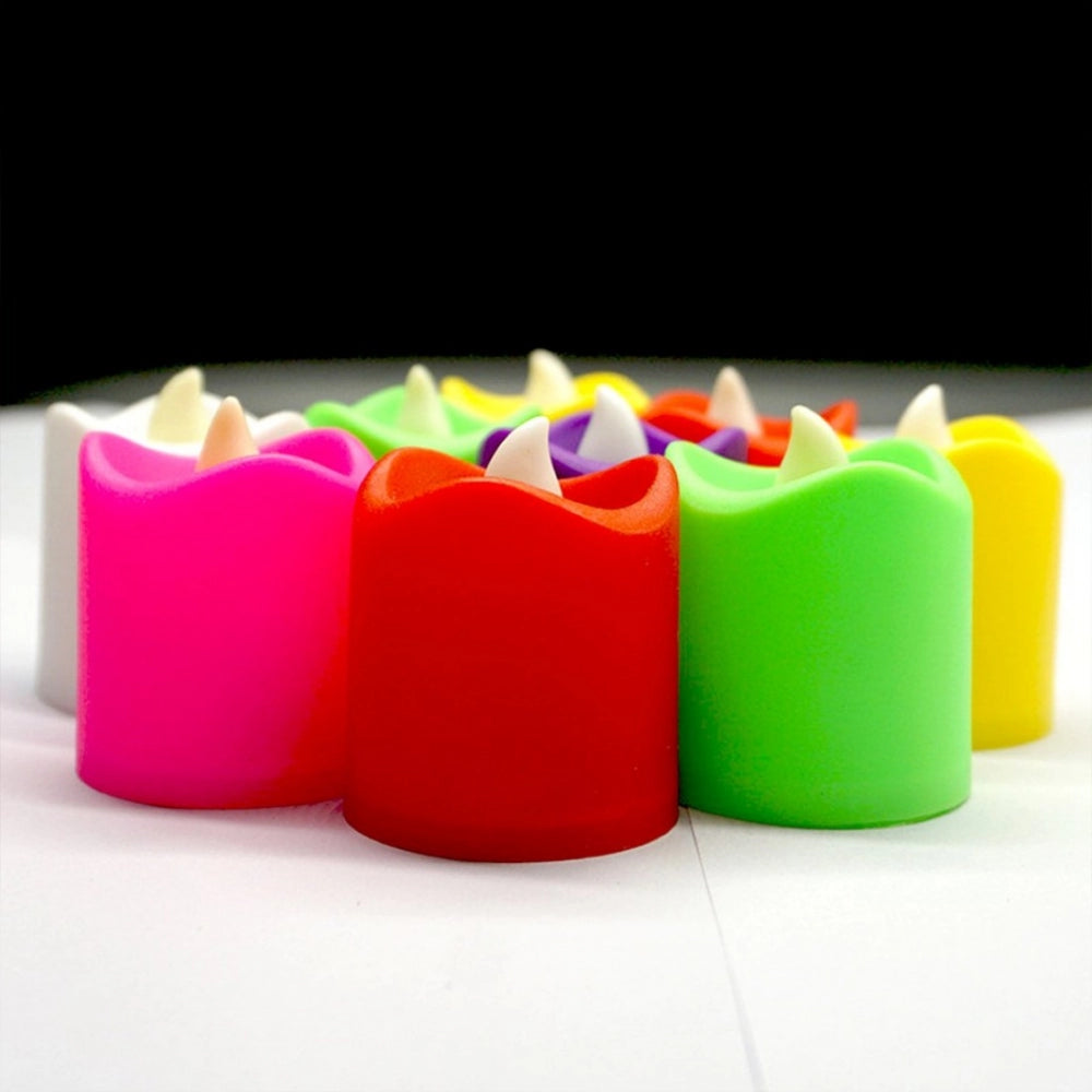 Viyola_12 Pieces Festival Decorative LED Tealight Candles (Color: Assorted)