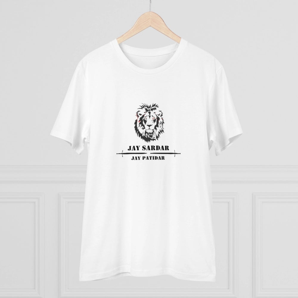 Men's PC Cotton Jay Sardar Printed T Shirt (Color: White, Thread Count: 180GSM)