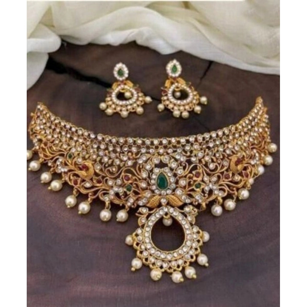 Women's Elegent Jewellery Set (White, Free Size)