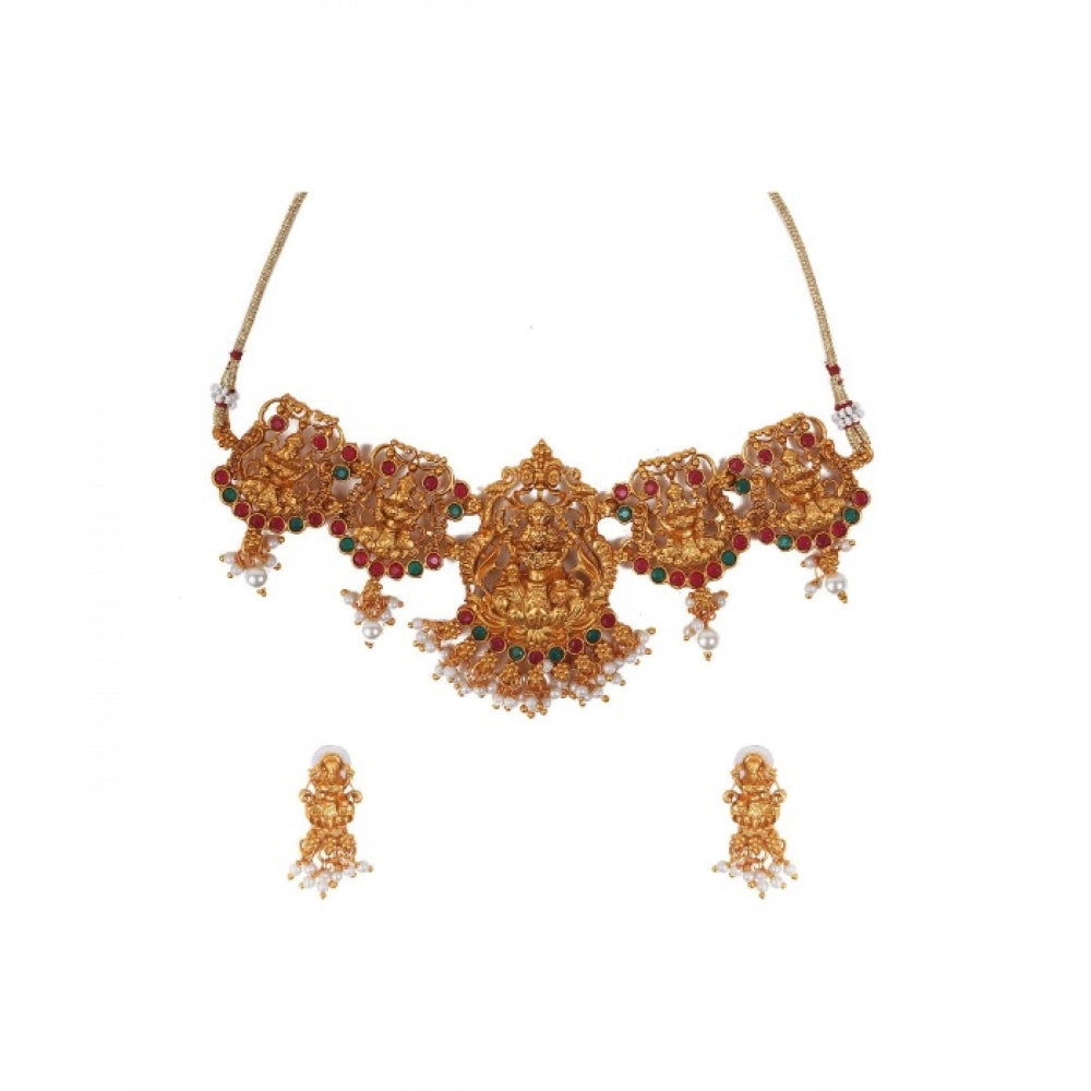 Women's Elegent Temple Jewellery Set (Multi Color, Free Size)