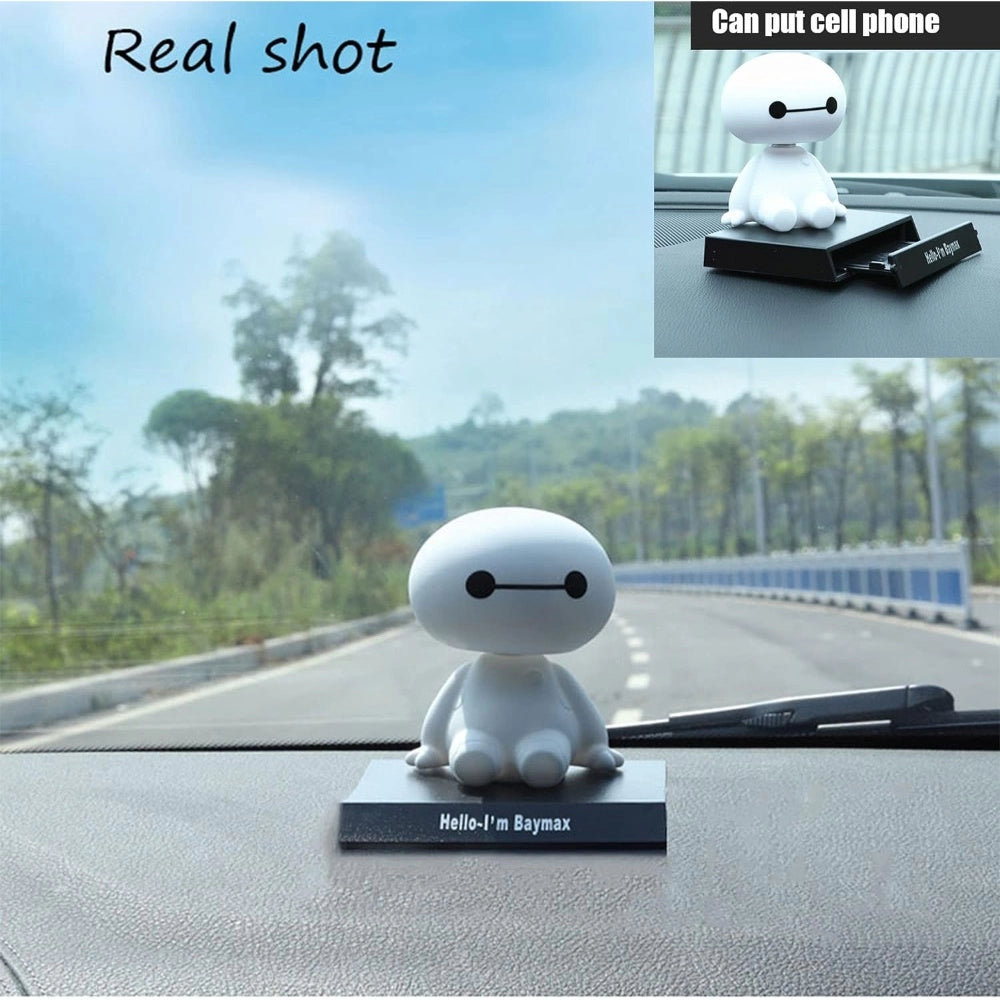 Shaking Head Toy Creative Car Interior Dashboard (White)