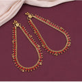 Generic Women's Red Color Anklets (Free Size: Upto 10")