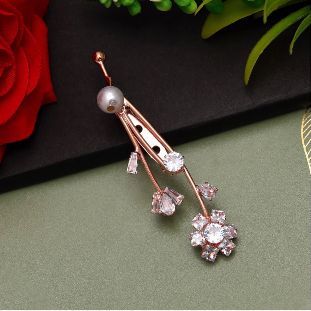 Women's White Color Brooch Use Burkha Pin &amp; Dupatta / Saree Pin