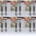Generic Women's Black Color Antique Earrings Combo Of 6 Pairs