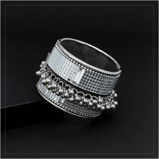 Women's Silver Color Oxidised Adjustable Bracelet