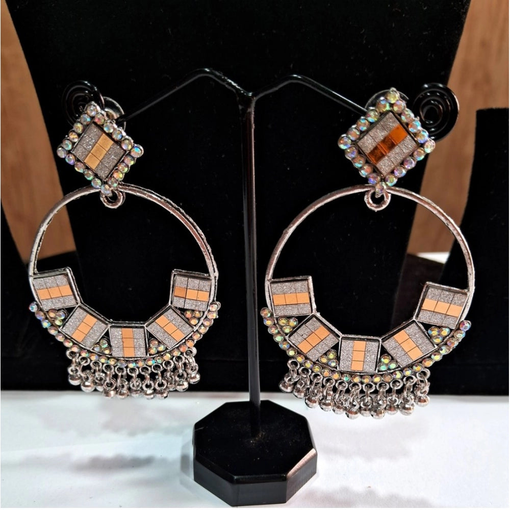 Women's Gold &amp; Silver Color Oxidised Earrings