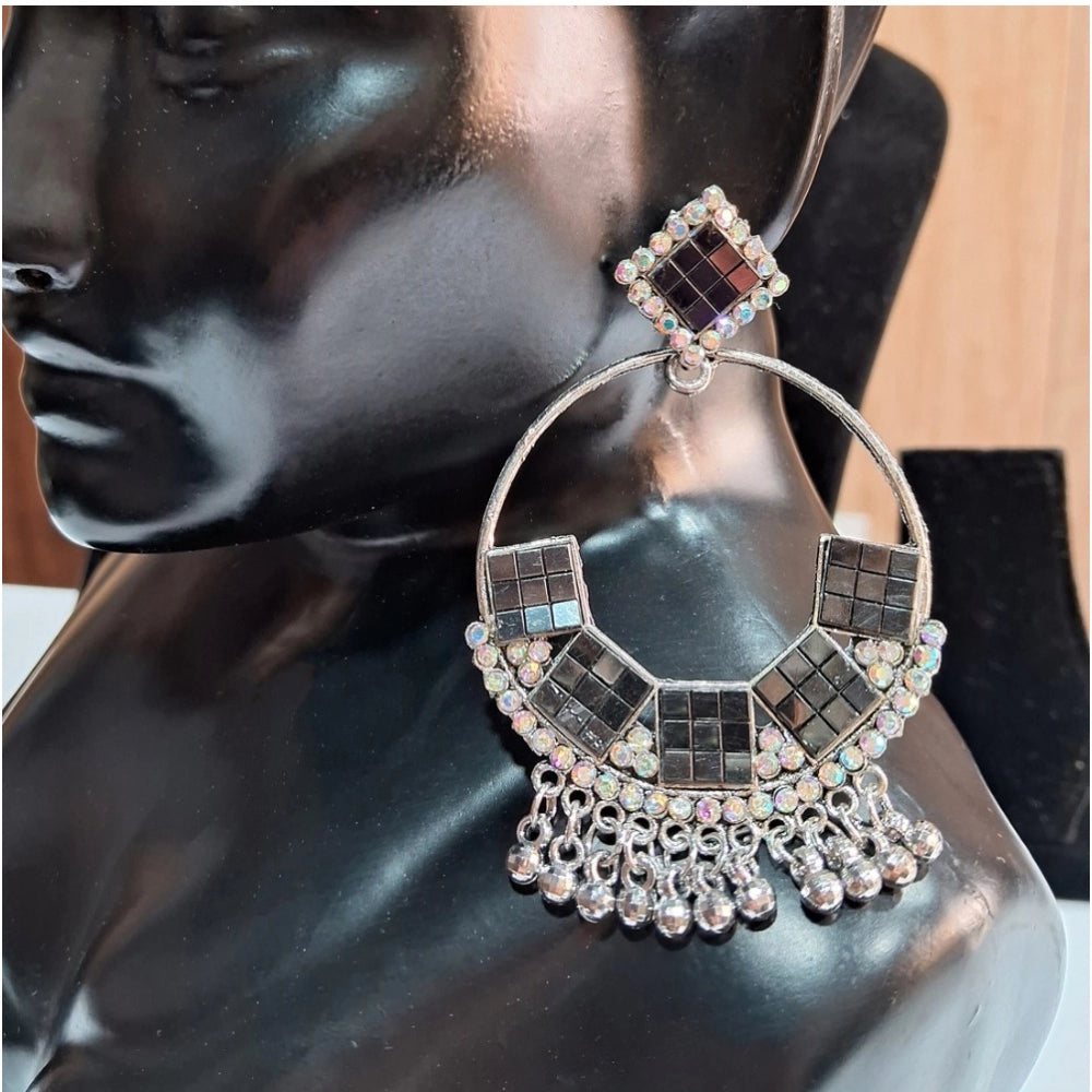 Women's Black Color Oxidised Earrings