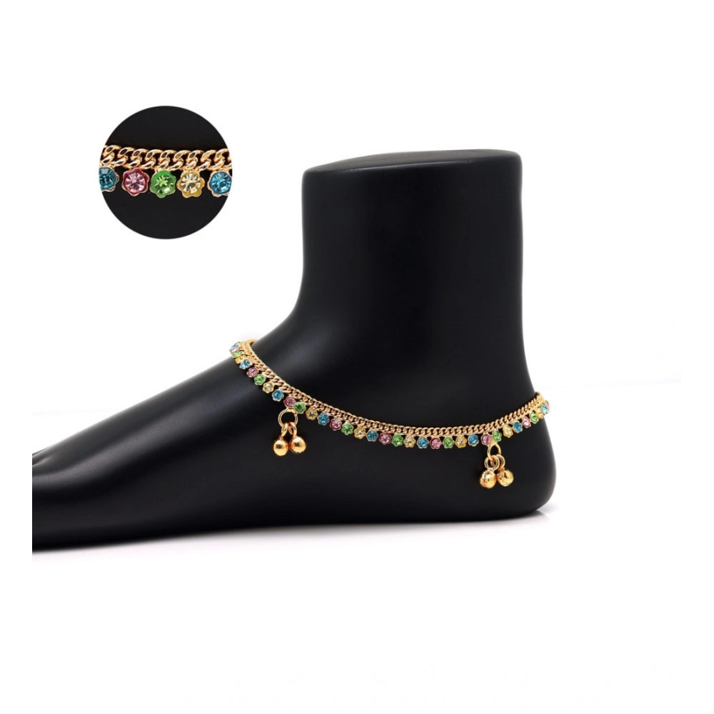 Women's Multi Color Anklets (Free Size: Upto 10")