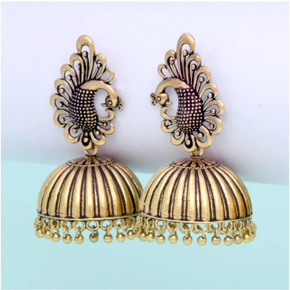Women's Ethnic Party Wear Oxidised Jhumka Earrings