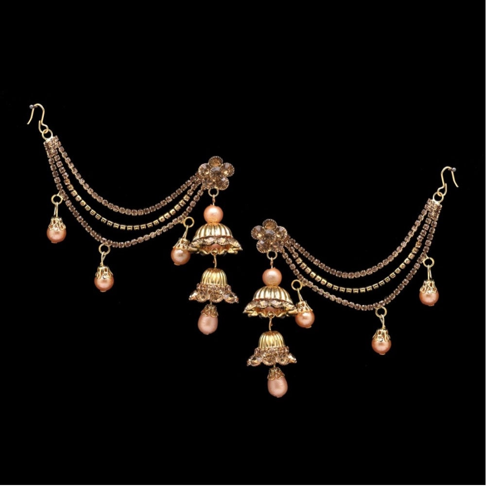 Women's Gold Color Bahubali Earrings