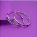 Generic Silver Color 1 Pair Of Oxidised Kids Bangles Size: 1.6