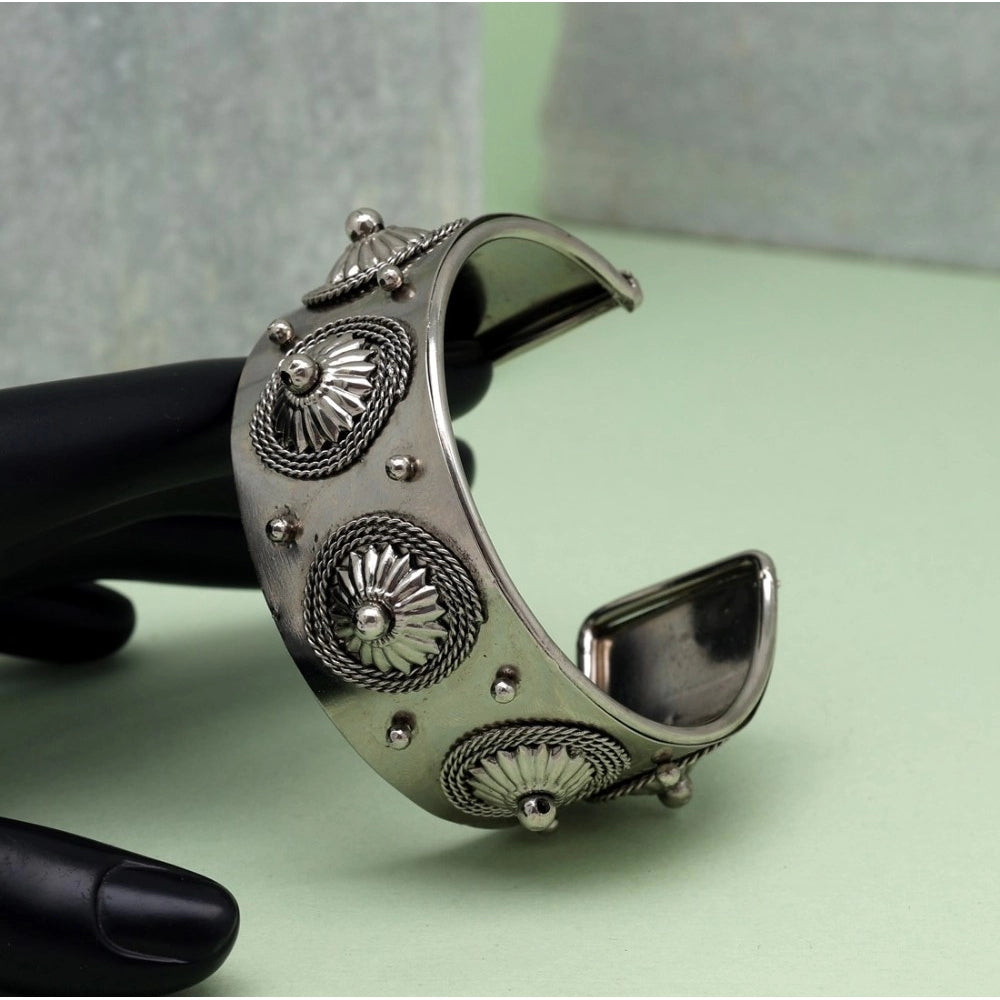 Women's Silver Color Oxidised Adjustable Bracelet