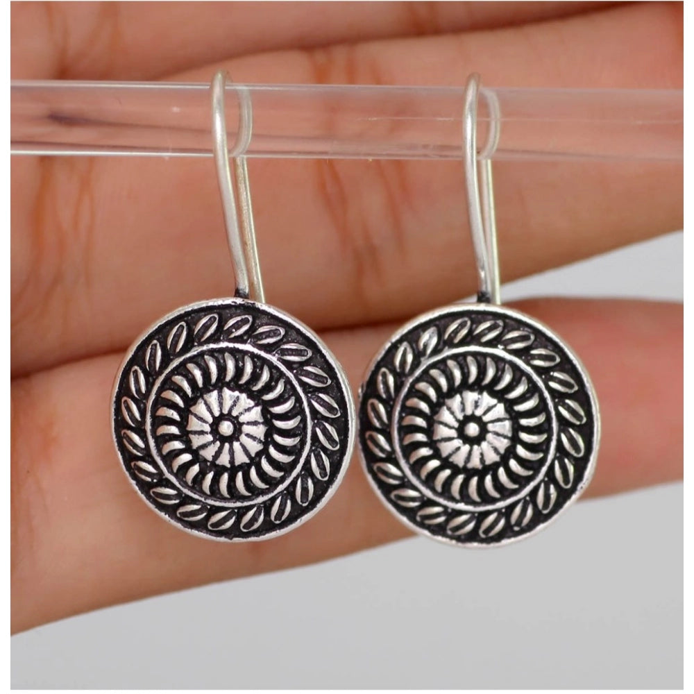 Women's Indian Traditional Oxidised Stud Brass Earrings