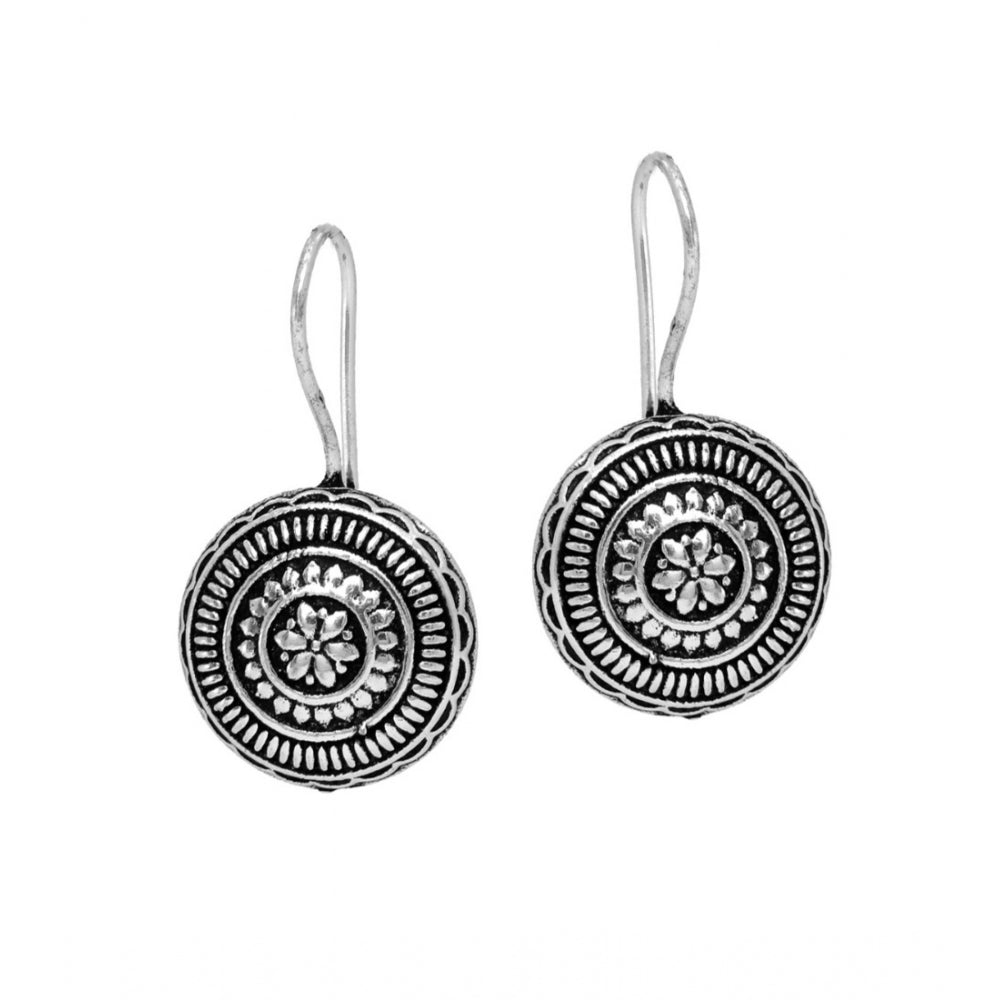 Women's Oxidised Silver Tone Fashion Earrings Studs