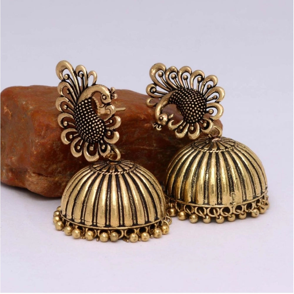 Women's Ethnic Party Wear Oxidised Jhumka Earrings