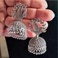 Generic Women's Silver Color Oxidised Earrings