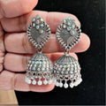 Generic Women's Silver Color Oxidised Earrings
