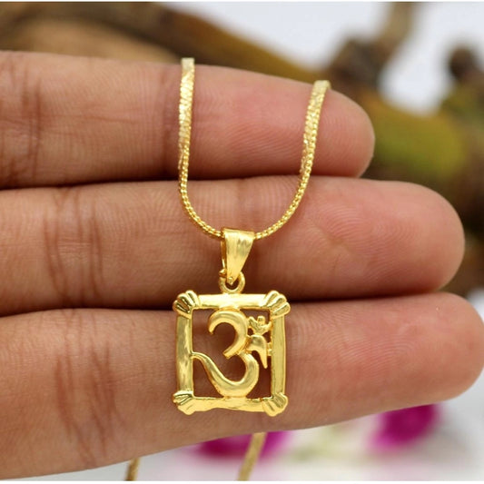 Women's Gold Color Om Temple Locket