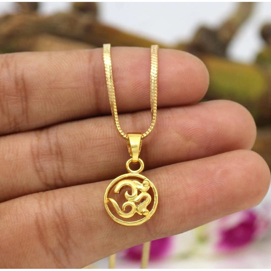 Women's Gold Color Om Temple Locket