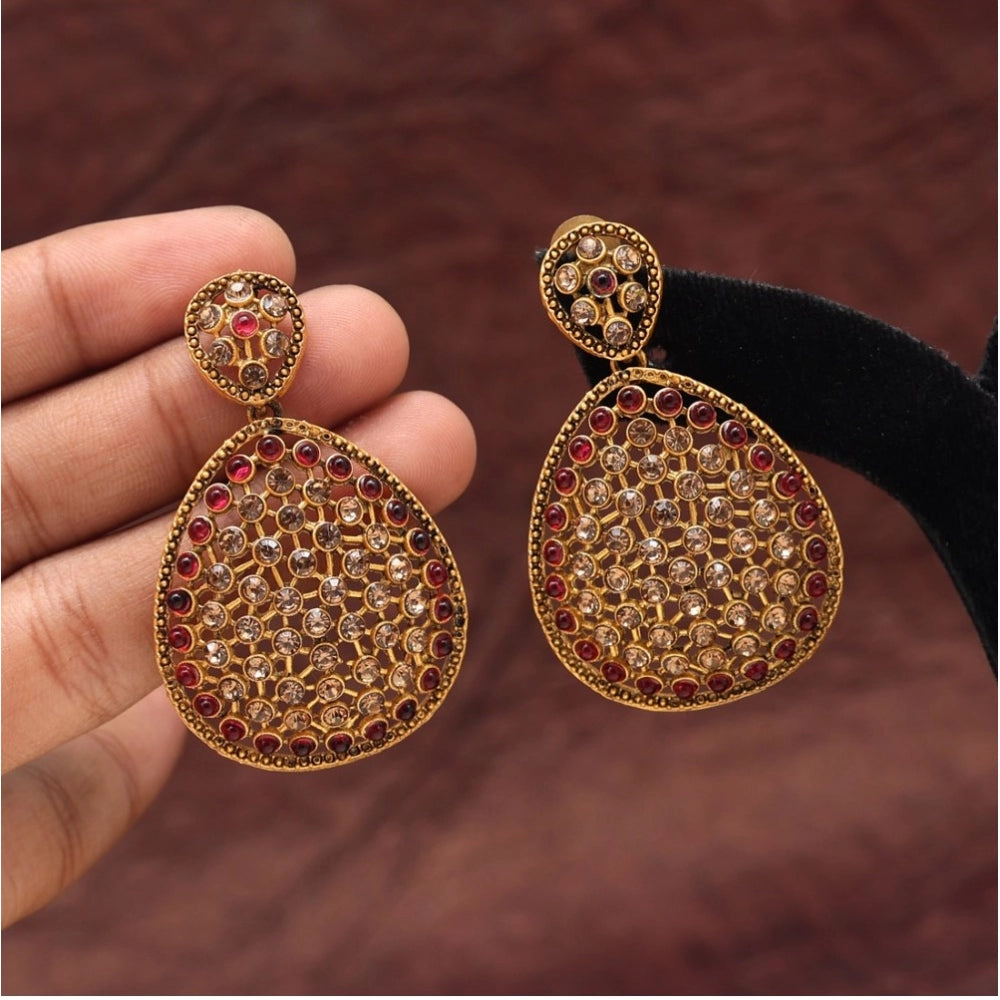 Women's Rani Color Matte Gold Earrings