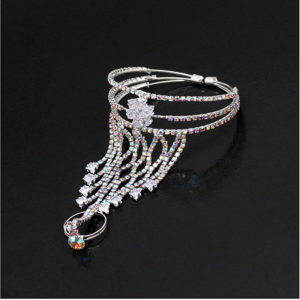 Women's White Color Hathphool Adjustable Bracelet