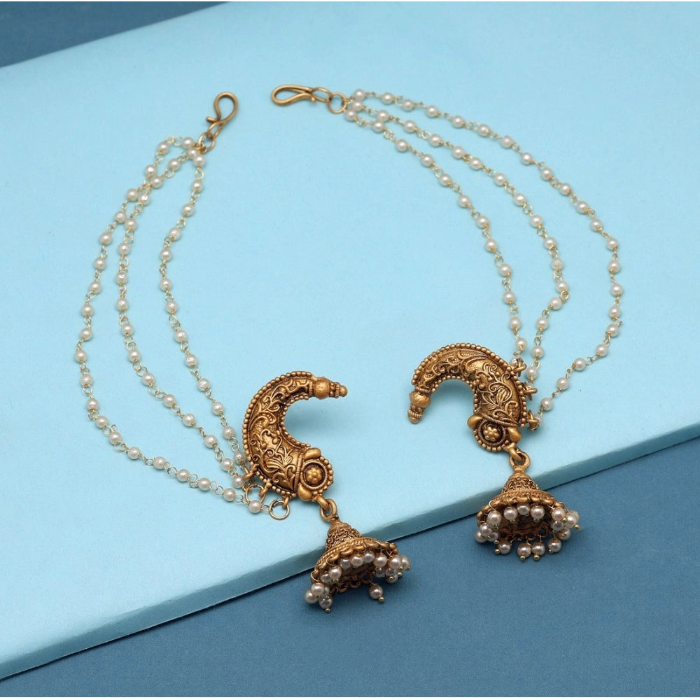 Women's Gold Color Matte Gold Earrings