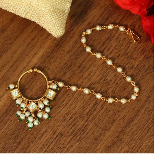 Women's Green Color Nose Nath