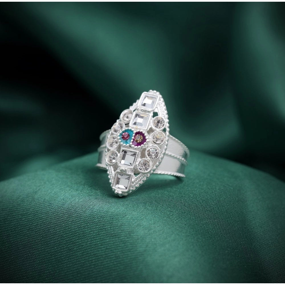Women's Multi Color Assorted Design Toe Rings Combo Of 2 Pairs