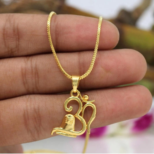 Women's Gold Color Om Temple Locket