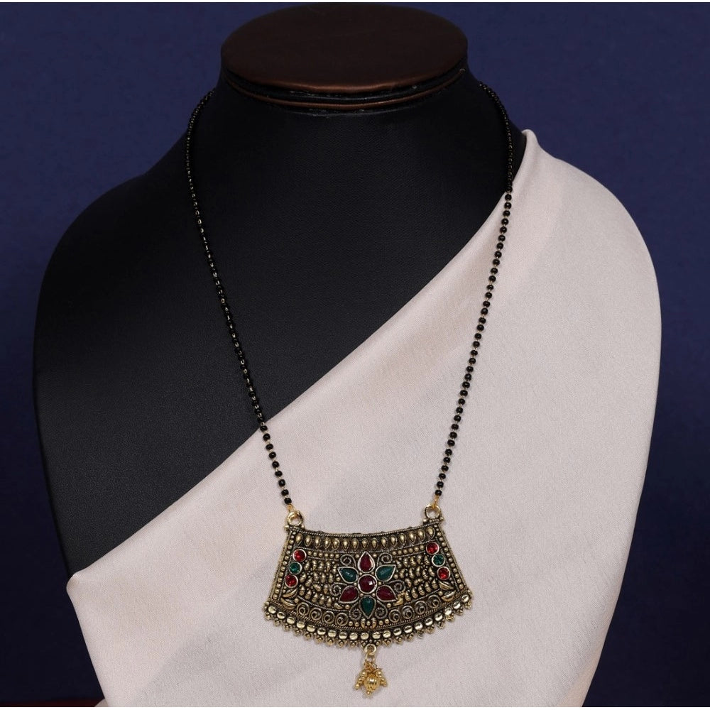Women's Maroon &amp; Green Color Mangalsutra