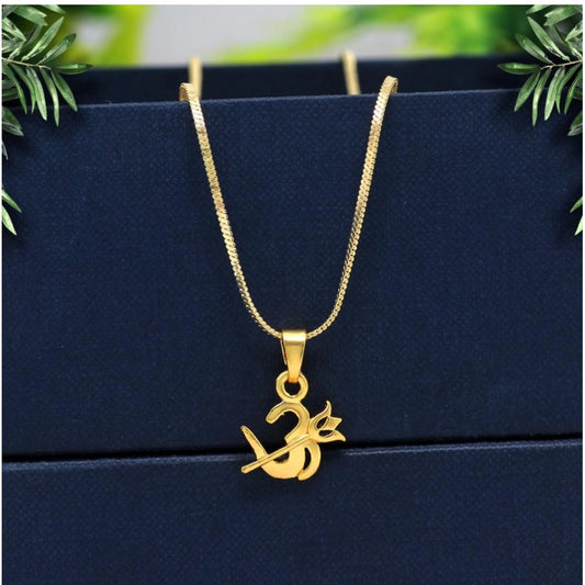 Women's Gold Color Om Temple Locket