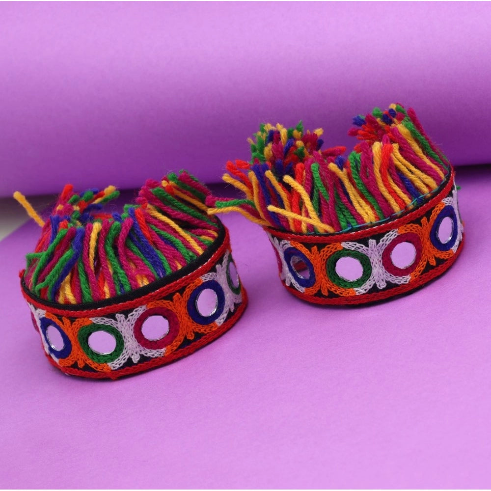 Generic Women's Multi Color Oxidised Thread Work 1 Pair Of Adjustable Bracelet