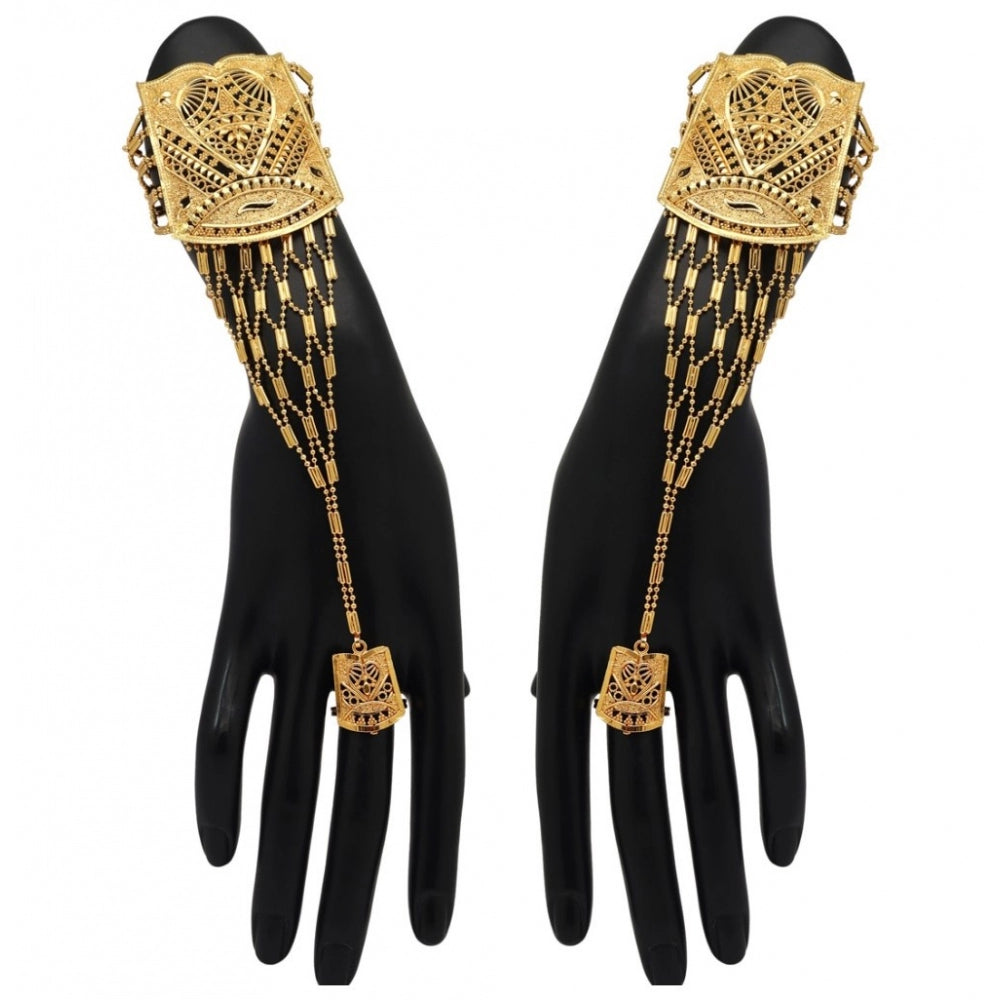 Women's Gold Plated Hathphool Adjustable Chain