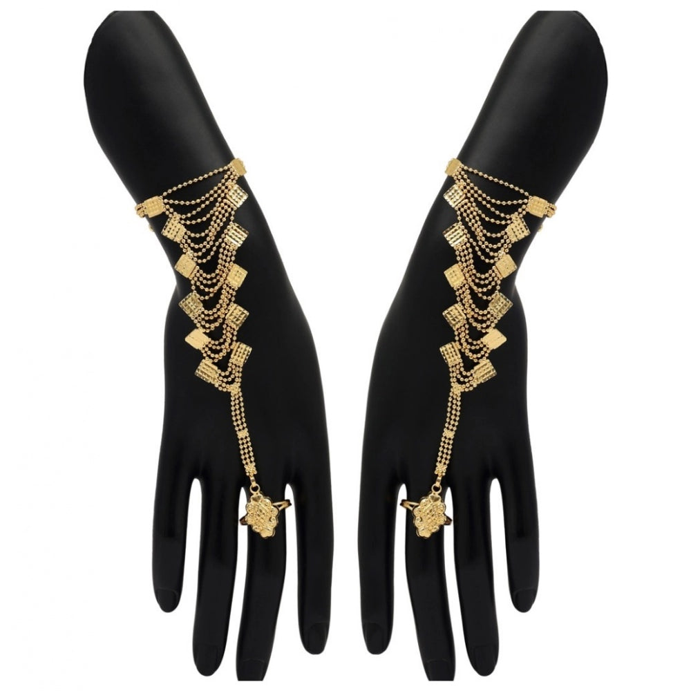 Women's Gold Plated Hathphool Adjustable Chain