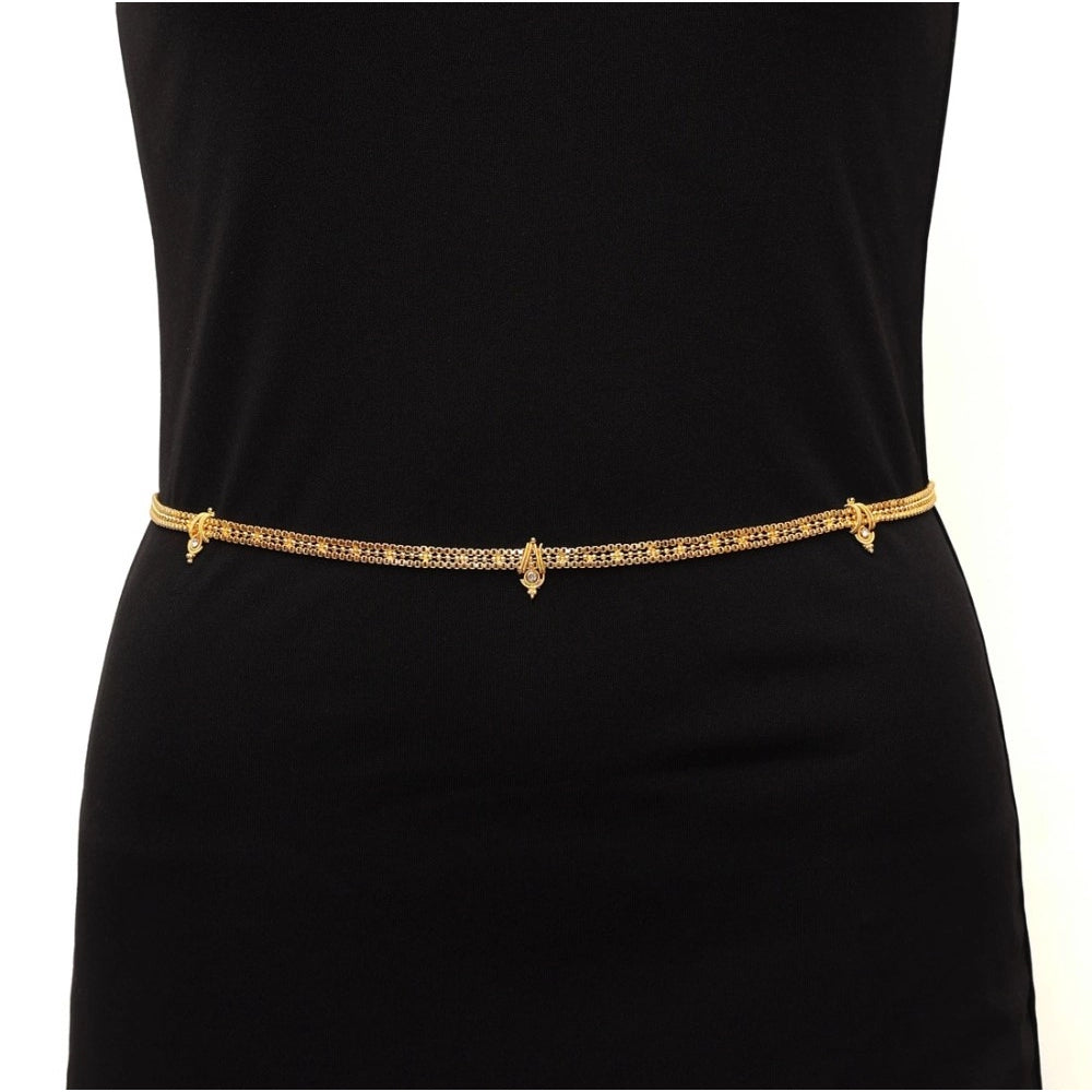 Women's Gold Plated Kamarband Waist Belt For Women//Girls Adjustable Chain